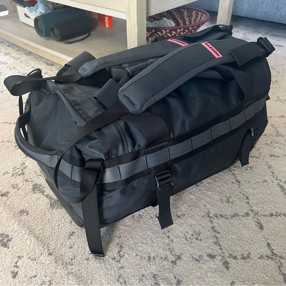 Baboon To The Moon Black Duffle Backpack Go-Bag - Small - 40L